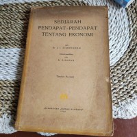 sedjarah pendapat pendapat tentang ekonomi