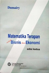 Image of matematka terapan untuk bisnis dan ekonomi